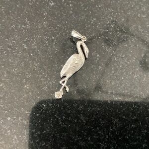 Custom made 14k White gold Pendant with Diamond